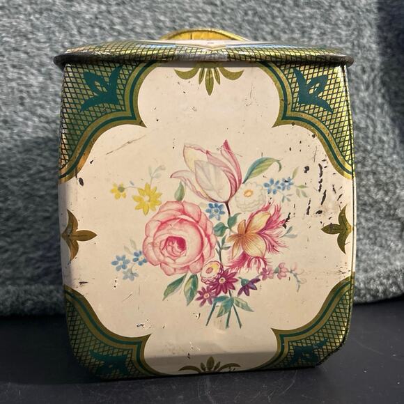 Candy Tin Container Made in Western Germany Vintage Floral - Picture 3 of 11